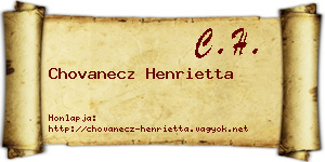 Chovanecz Henrietta névjegykártya